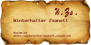 Winterhalter Zsanett névjegykártya