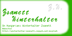 zsanett winterhalter business card